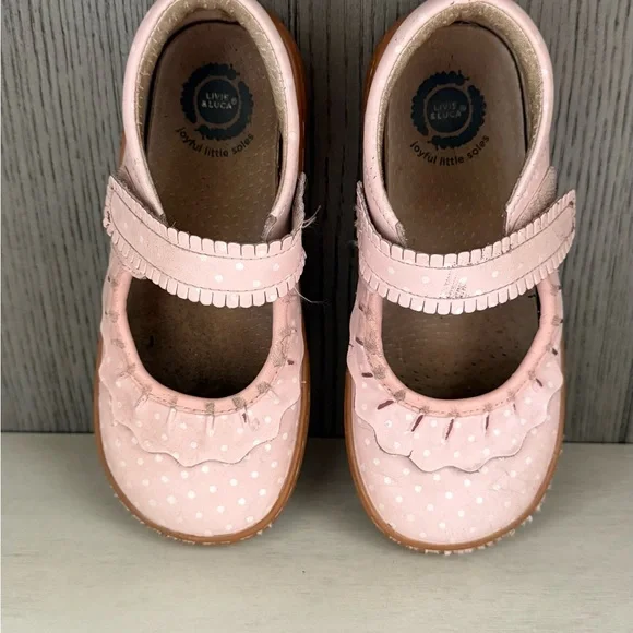 Pink Kids Shoes with Ruffle Detail - Picture 2 of 3